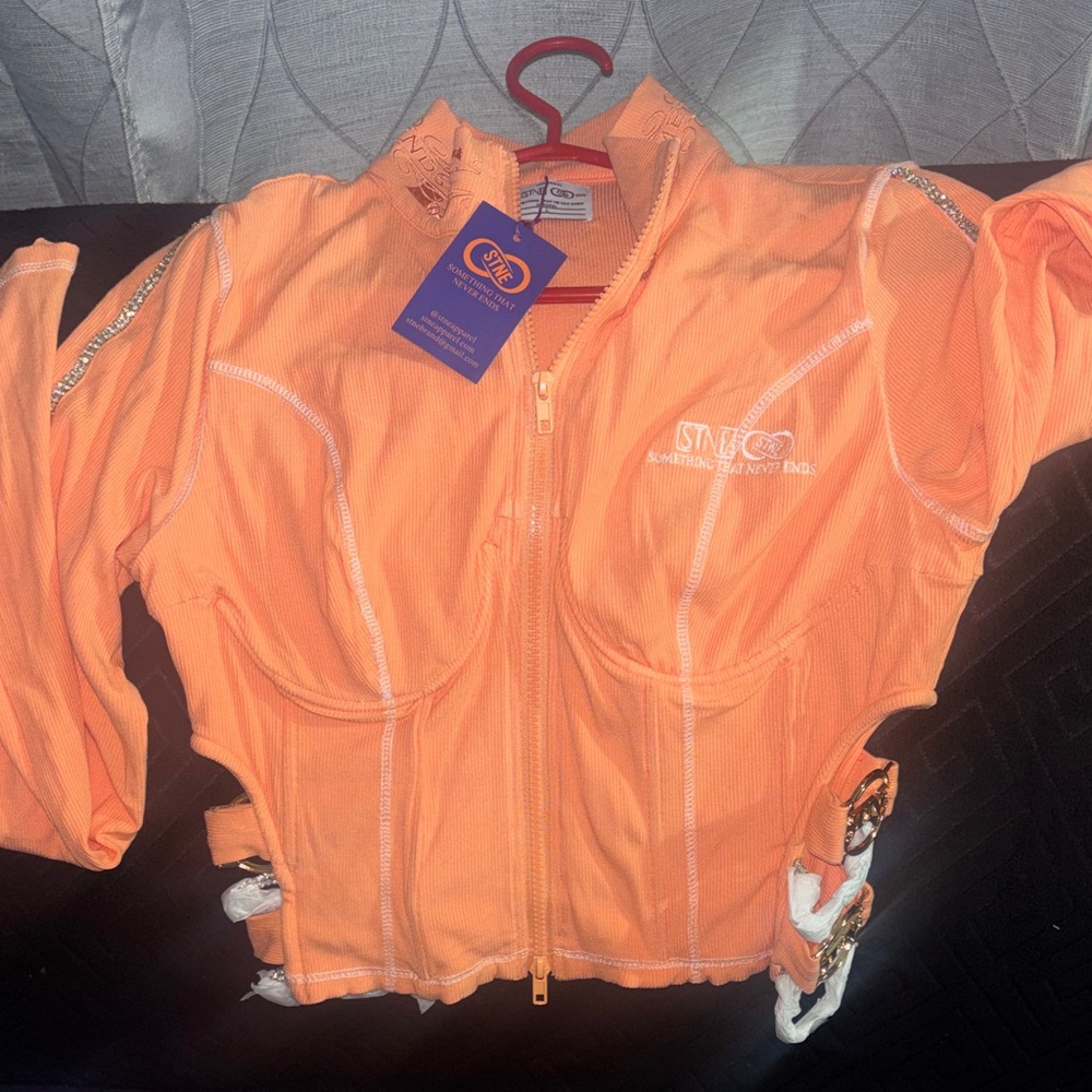 Women's Vibrant Orange Bomber Jacket